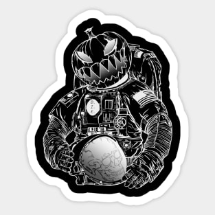 Astronaut's dark Halloween Sticker